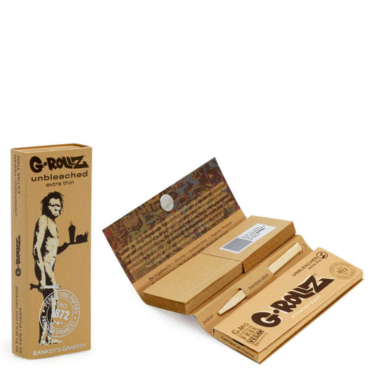 G•Rollz Banksy 'Caveman Fastfood' 1 1/4 Unbleached Papers