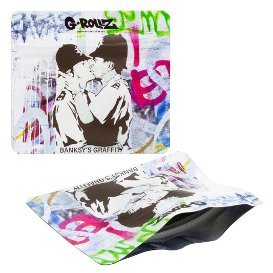 G•Rollz Banksy 'Love Cops' Smellproof Bag 9x8cm