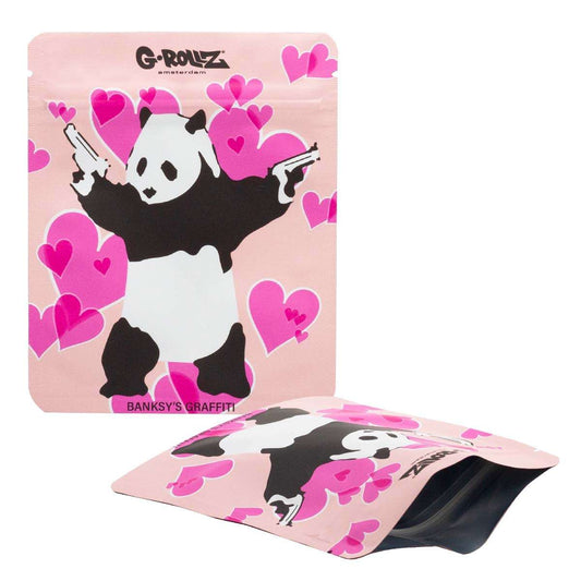 G•Rollz Banksy 'Panda Gunnin' Smellproof Bag 10x12.5 cm